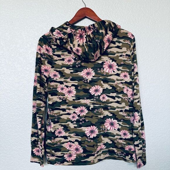 Floral Camo Camouflage Lightweight Lounge Hoodie - Picture 2 of 7